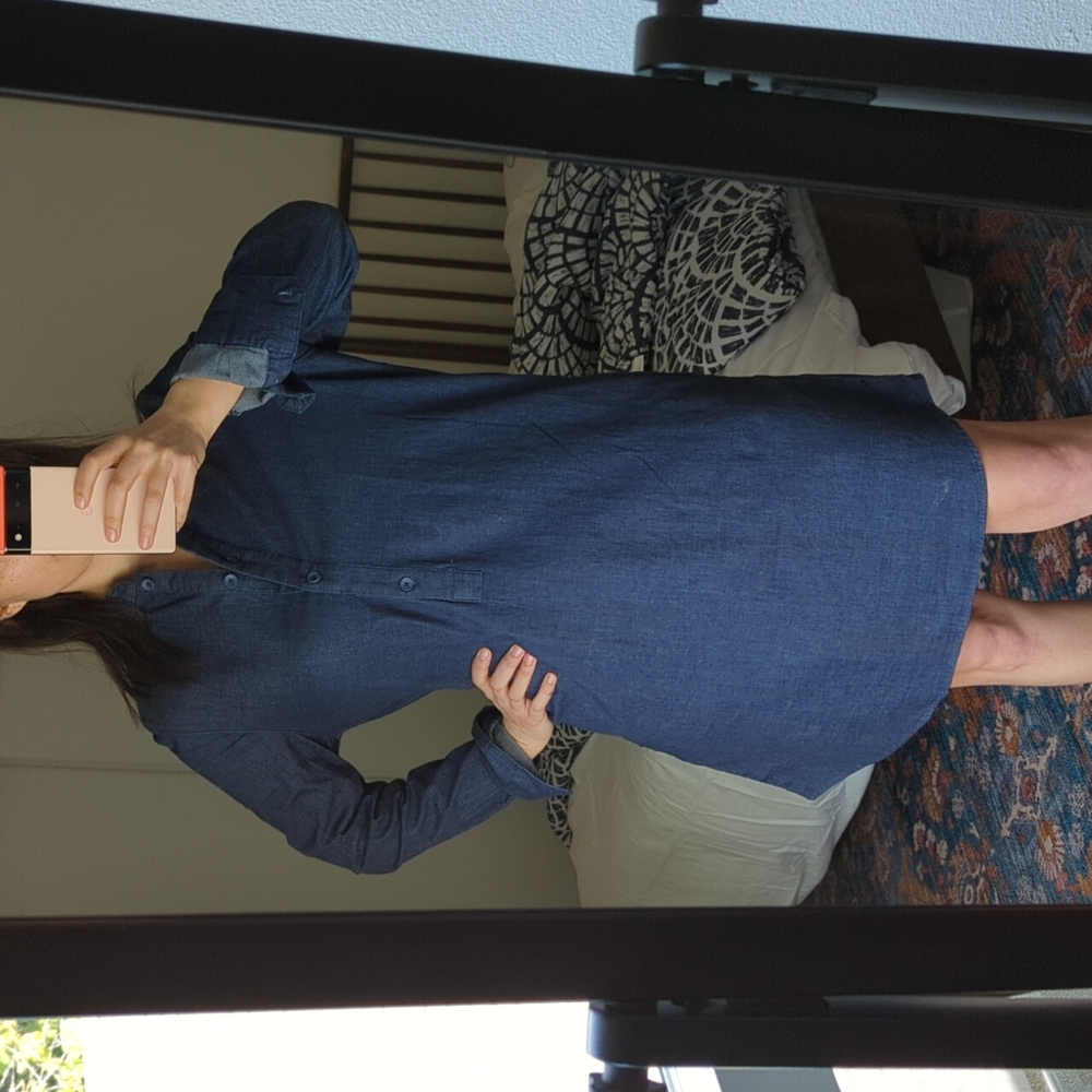 Universal Standard "Hannah" denim shirt dress 3XS